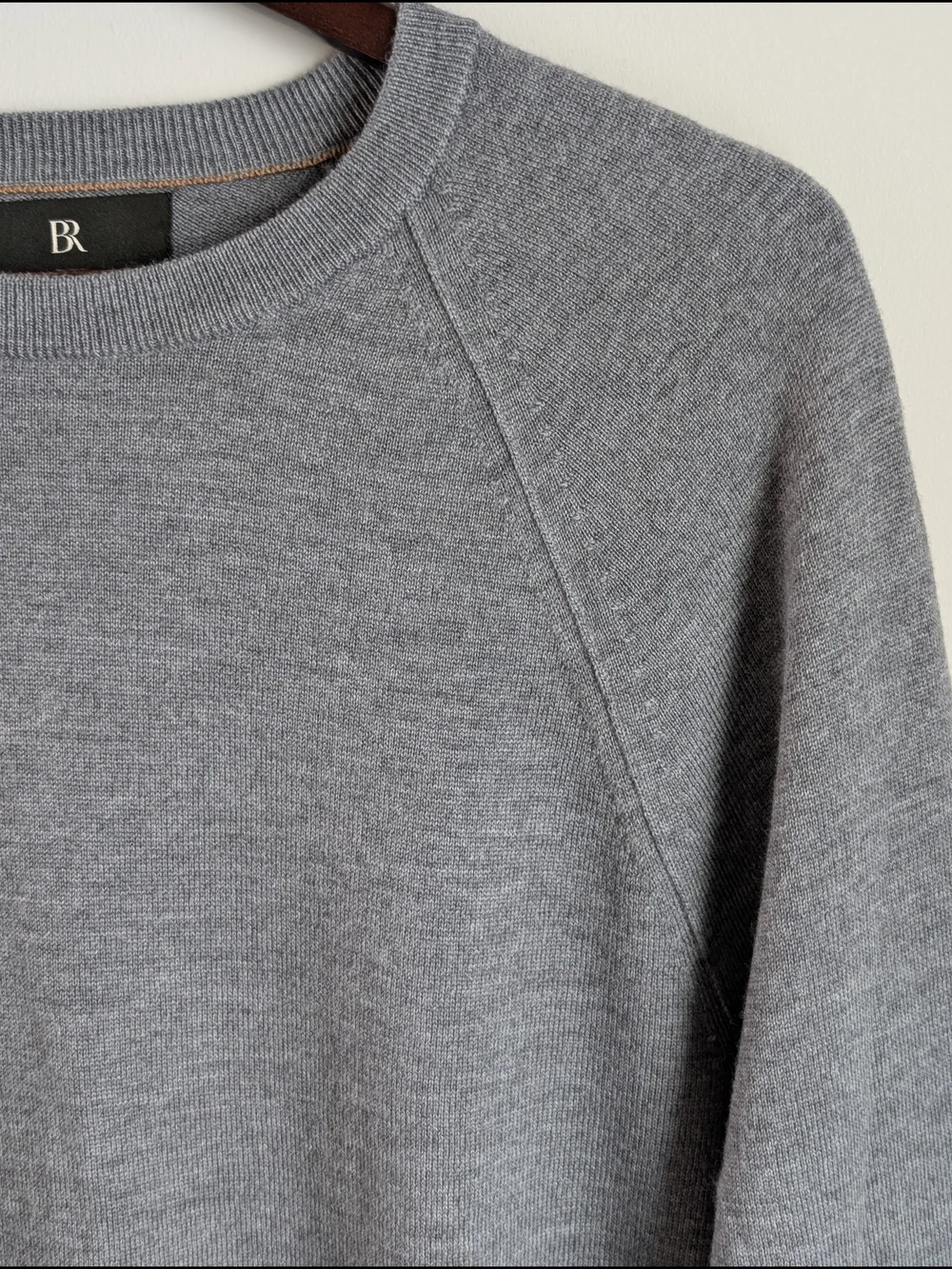 Banana Republic Extra Fine Merino Wool Crewneck Sweater Men's Size Medium Gray
